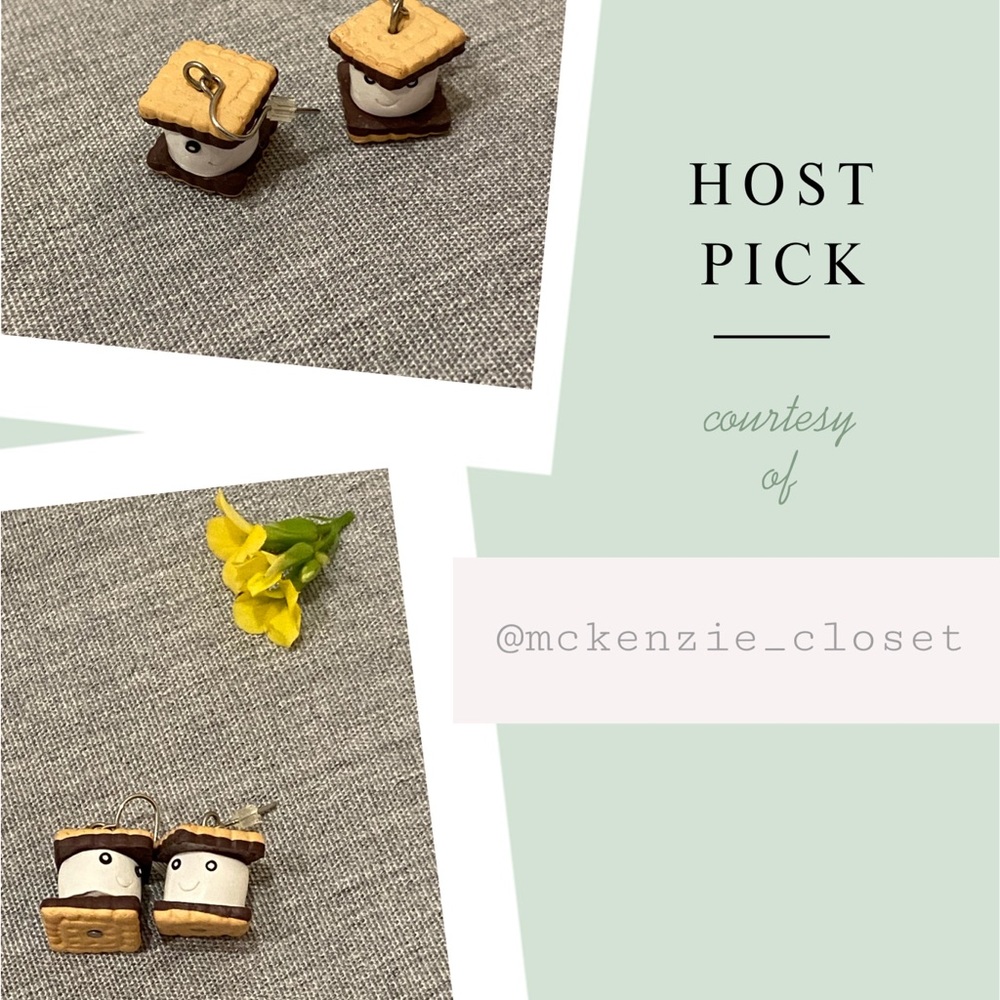 Handmade Clay S’more Drop Earrings